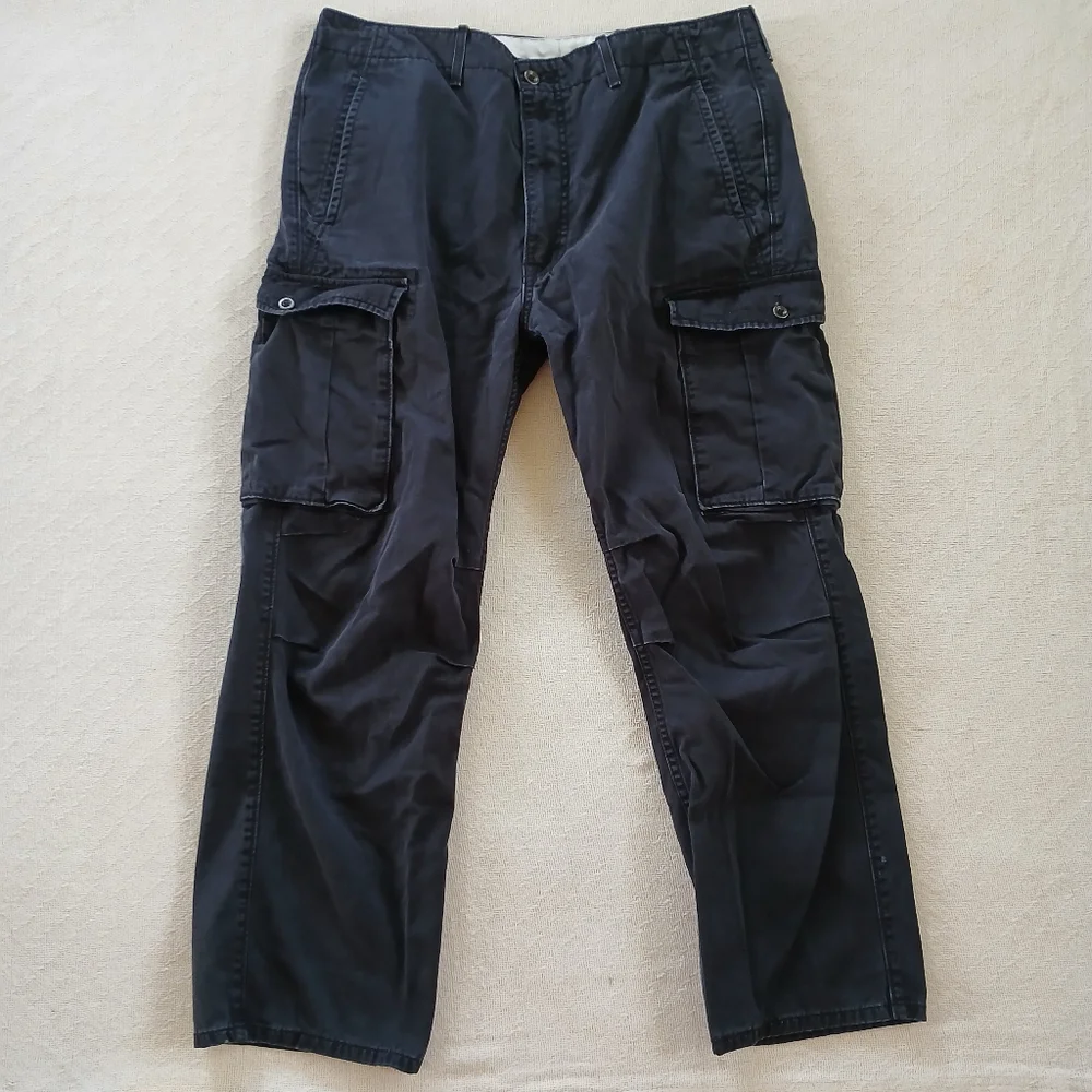 levis ♡ ace cargo twill black mens 36×30 grunge utility gorpcore workwear white